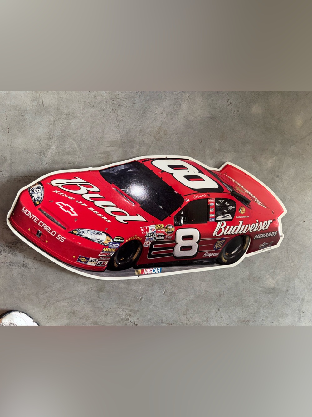Dale Earnhardt Jr #8 Budweiser NASCAR Aluminum car tacker wall art